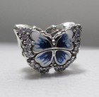 Sparkling Blue Butterfly Pandora Charm Autumn Garden Special