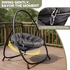 Hanging Chair With Stand Round-shaped Swing Chair Indoor With Padded Cushion