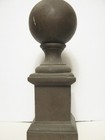 Large Antique Brass Matched Pair Newel Post Finials