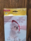 Nos 8 American Greetings Christmas Holiday Cards Santa Dog Puppy Paws