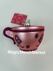 Disney Parks 2026 Tea Cup Christmas Glass Ornament New