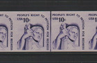 Us Error Stamps  1617b Justice  Imperf   Smear Joint Line Coil Strip Of 6  Mnh