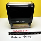 Classified Rubber Stamp Red Ink Self Inking Ideal 4913
