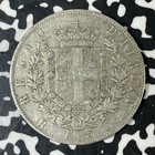 1875-r Italy 5 Lire Lot t8338 Large Silver Coin 