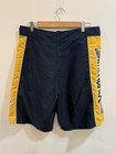 Y2k Jimi Hendrix Board Shorts Mens 34 Blue Embroidered Guitar Logo Swim Vintage