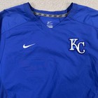Kansas City Royals Kc Nike Windbreaker Men S Blue Dri-fit Pullover Coaches Shirt