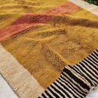 Modern Moroccan Berber Beni Ourain Wool Rug Color Multicolor Design Carpet Rug
