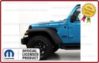 Set 2  2008 - 2025 Jeep Wrangler Willys Hood Decals Stickers Matte Black Sj1g7