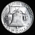 Gem Bu Uncirculated Unc Ms 1955 Silver Franklin Half Dollar  brilliant Luster