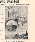 Antique 1898 Ad Hollenbeck Hotel Los Angeles - Arlington Hotel Santa Barbara Ca