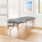 Portable Light Gray Massage Table With Bolster And Tilt Backrest