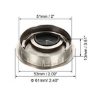 Cable Hole Cover 2-1 8  Zinc Alloy Desk Grommet Wire Drawing Silver
