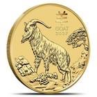 2027 1 10 Oz Australian Gold Lunar Goat Coin  bu 
