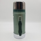 Vintage Aladdin Stanley Green Thermos Bottle 24oz Metal Cup Usa Made