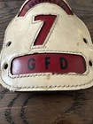 Vintage Msa Fireman Leather Badge Front Helmet Shield- Gfd 7 Eng Fire Department