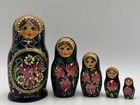 Vintage Hand Painted Russian Matryoshka Nesting Dolls 5-piece Set  Sz    