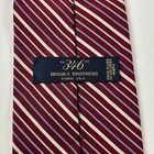 Brooks Brothers 346 Silk Tie Burgundy Blue Cream Stripe Usa Mens