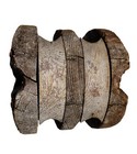 Antique Primitive Pulley 2 Wood Wheel Barn Farm Marine Nautical Ship Early 20th