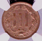 Ngc Ms-62  1868 Three Cent Nickel
