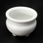 Ise Miyachu Ceramic Incense Burner 2 5in White With Seal Made In Japan