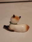 Vintage Goebel Siamese Cat Ceramic Figure W Germany Kitty Sitting With Bow 3 