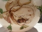 Vintage Gone With The Wind Style Hand Painted Round Glass Floral Lamp Shade