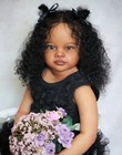 Girl Toddler 30in Reborn Baby Doll Rooted Curly Hair Finished Handmade Toy Gifts