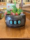 Vintage Native American Turquoise Bracelet Sterling Silver Navajo Old Pawn