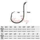 100 200pcs 7384 Strong Offset Sport Circle Fishing Hook Black Fish Octopus Hooks