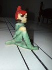 Vintage Christmas Japan Pixie Elf Ceramic Figurines Green Happy Ornery