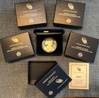 2013-2017 W American Silver Eagle Proof Coin Lot Of 5 Years With Ogp coa