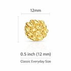Men Gold Nugget Earrings 18k Gold Plated 925 Sterling Silver Stud  75