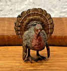 Antique Austrian Vienna Cold Painted Bronze Turkey Figurine Style Of Bergmann