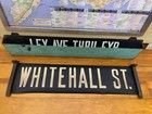 N y  Nyc Subway Roll Sign Bmt 2 Sided Whitehall Street  Broadway Stock Exchange