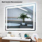 24x32 In Led Bathroom Vanity Makeup Mirror With Lights   Bluetooth Speaker