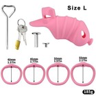 Silicone Male Chastity Cage Device Soft Sissy Penis Lock S L Size For Men