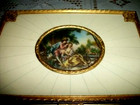 French Ormolu Miniature Painting Jewelry Casket Hp Romantic Couple Italy Rare
