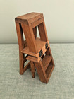 Antique German Dollhouse Convertible Library Metamorphic Chair Step Stool