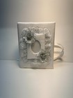 White Satin Wedding Photo Album -holds 100 4x6 Photos - Handmade