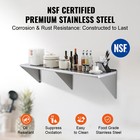 18  X 72  Stainless Steel Wall Mounted Shelf Nsf Kitchen Restaurant Shelving