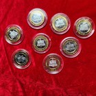 Four Queens Casino Silver Strikes Set Of 8  10 Vegas Gaming Token