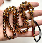 Natural Baltic Amber 30g Islamic Prayer Rosary 9mm  66 Brown Color Beads Tesbih
