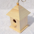 Wooden Birdhouse Creative Wooden Hanging Bird House For Small Bird Diy Birdcage 