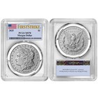 Presale - 2025  1 Morgan And Peace Silver Dollar 2pc Set Pcgs Ms70 Fs Flag Label