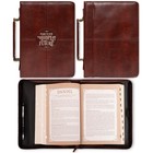 Protective Chestnut Brown Faux Leather Classic Bible Cover Carry Case For Men   