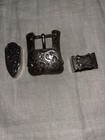 90s 3 Piece Western Ranger Buckle Set With Patina