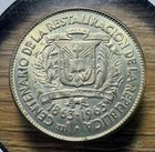 1963 Dominican Republic 25 Centavos - Actual Silver Coin - Free Ship Inf116