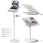 Adjustable 2-in-1 Book Stand - Floor   Desktop Holder  Height 23 5-52 In  Page C