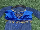 Revolution Midnight Blue Velvet Gliter Stretch Dance Costume Set Rc19730 Size Mc