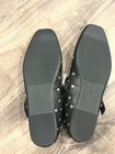 Nwt Black Studded Mary Jane Ballet Flats Size 9 Square Toe Punk Balletcore Shoe